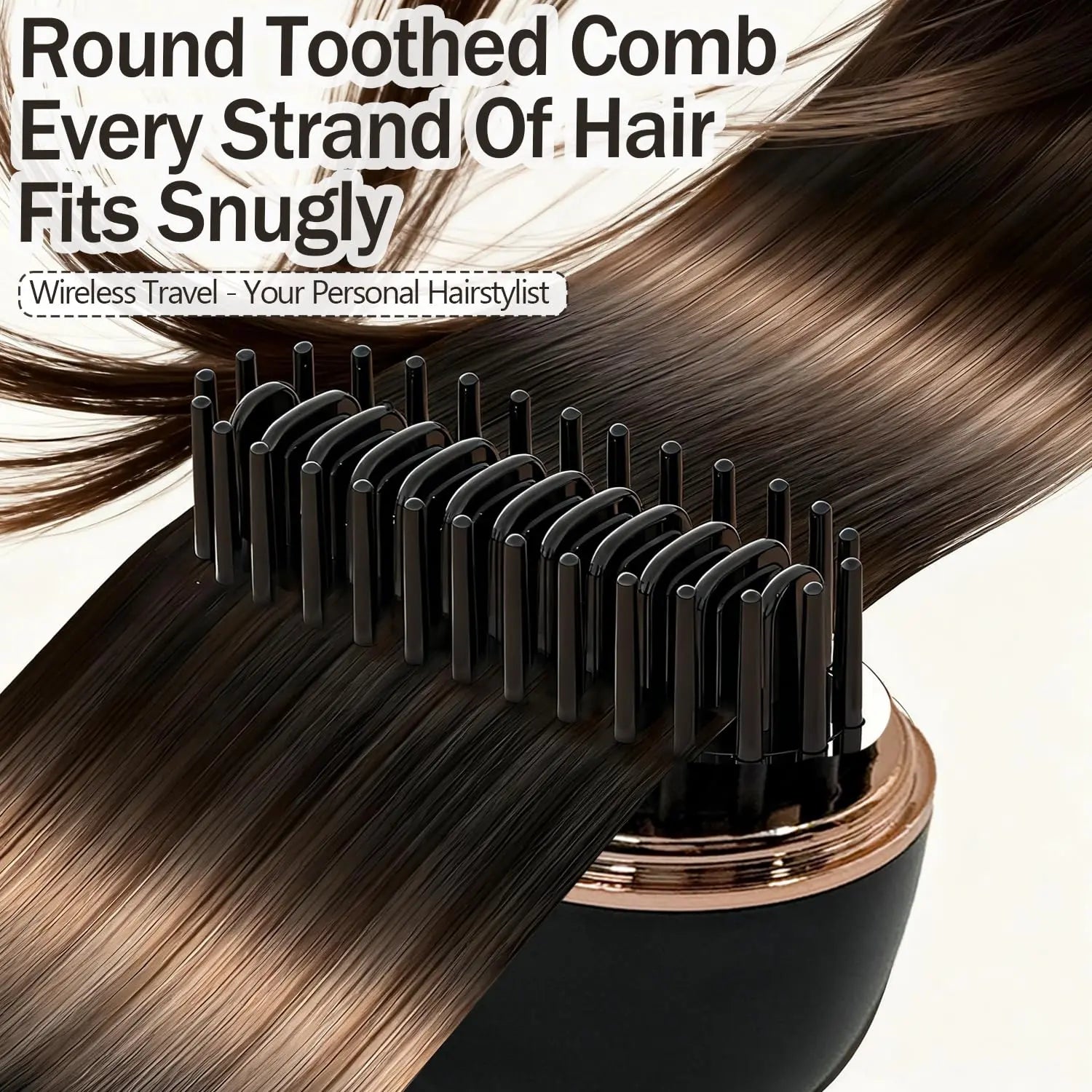 Mini Hair Straightener, Rechargeable Wireless Portable Hair Straightener Brush, 3-Speed Temperature Control & Fast Heating, anti Scald Shell, Suitable for Home Travel